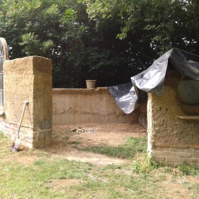 Türöffnung am Gartenhäuschen