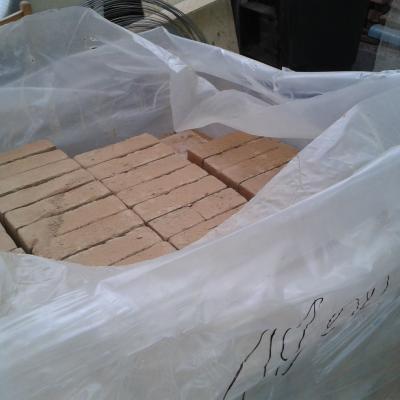 a pallet of mud bricks