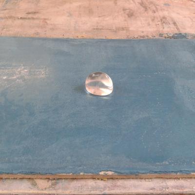 my blue tile with my polishing stone :-)