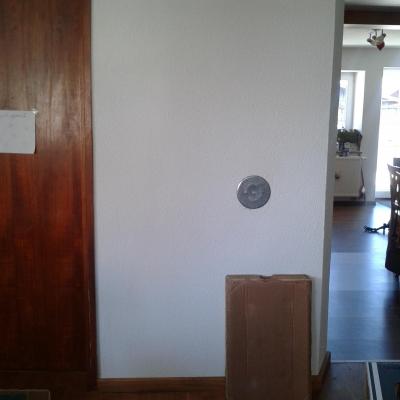 das freigeräumte Stück Wand