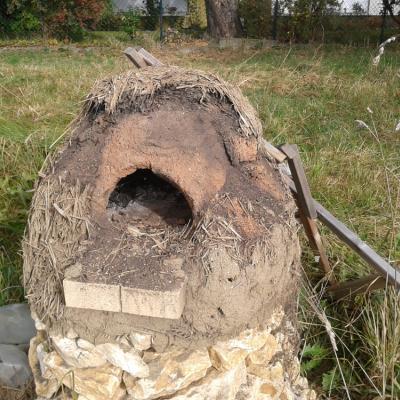 the oven in October, with half the insulation layer missing