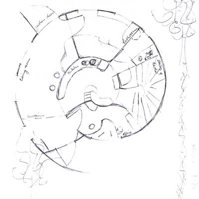 Old sketch: snailhouse floor plan